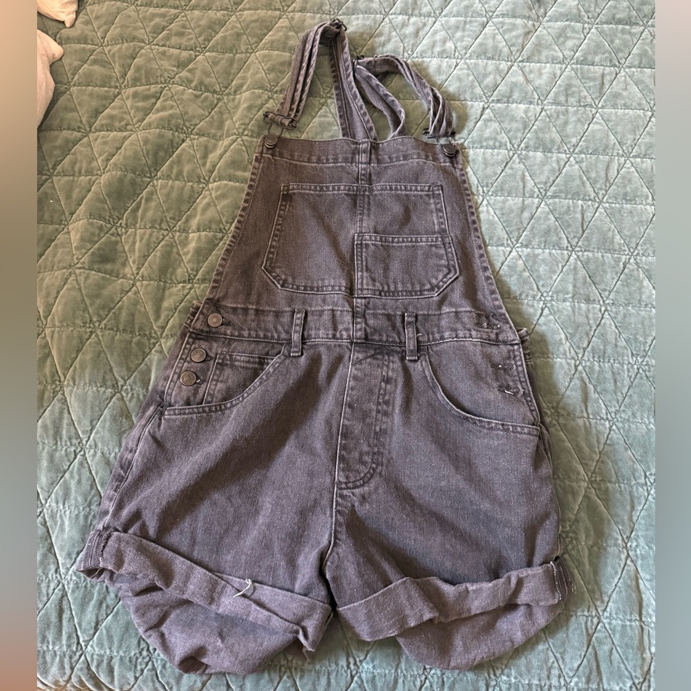 Ziggy We The Free Charcoal Denim Overalls
